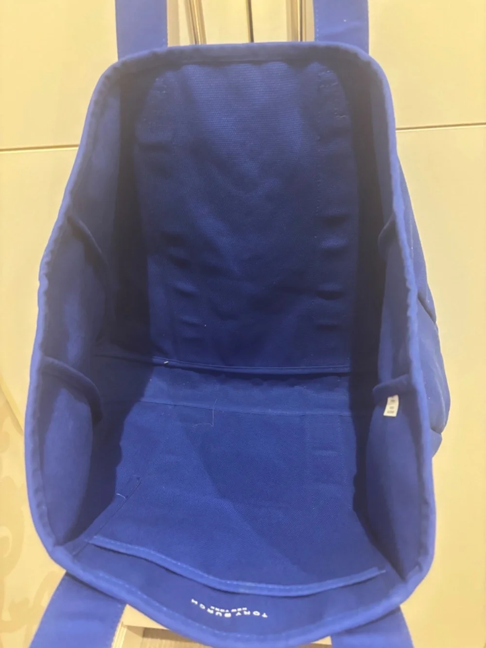 Tory Burch Canvas Tote  Large Size Blue Dahlia